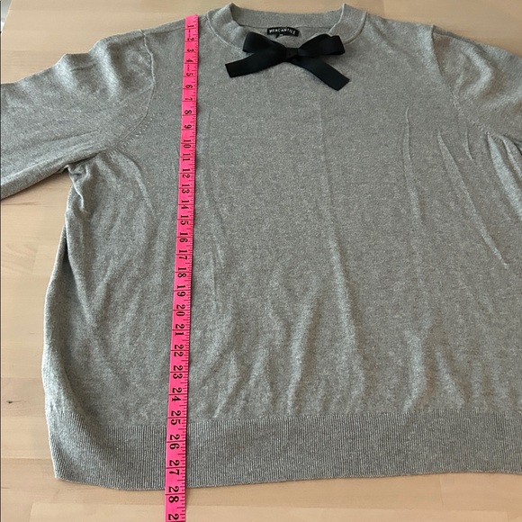 J. Crew Grey Bow Neck Pullover Sweater 2X Gray - Picture 9 of 10